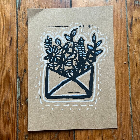 5x7 You’ve Got Mail Blockprint - Picture 2 of 6